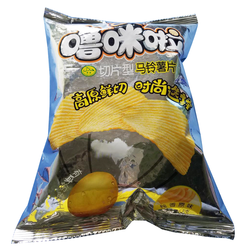 【噜咪啦】纯香原味薯片 55g*48