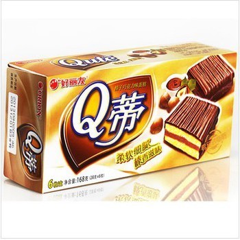 【好麗友】Q蒂榛子巧克力蛋糕168g