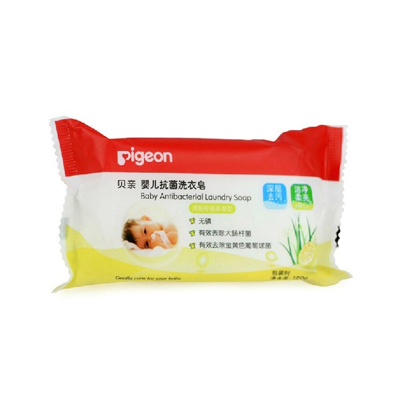  【贝亲】贝亲（Pigeon） 婴儿洗衣皂 儿童肥皂BB皂尿布皂   MA33清新柠檬草香型