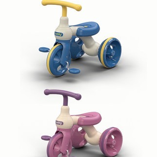 每周秒杀.乐的儿童三轮车脚踏车2-3-6岁宝宝脚蹬自行车溜娃神器紫色蓝色（备注颜色）