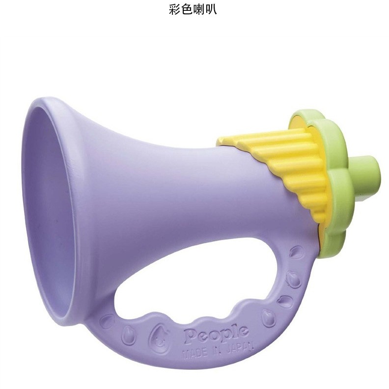 双12亲子场.people日本纯大米制造婴儿固齿磨牙玩具 新款彩色喇叭款