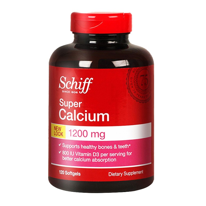 美国Schiff move free舒钙液体钙维生素d3钙片碳酸钙中老年120粒