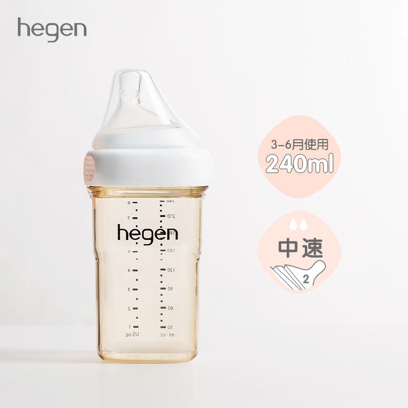 每周秒杀.Hegen新生儿宽口径奶瓶PPSU240ML