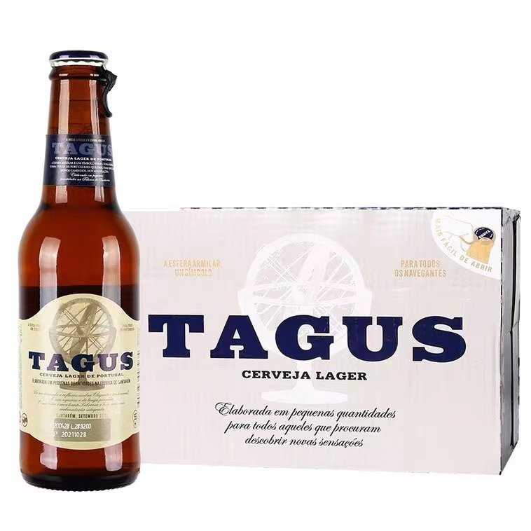 （5月内购）TAGUS/泰谷啤酒250ml*24瓶整箱拉格黄