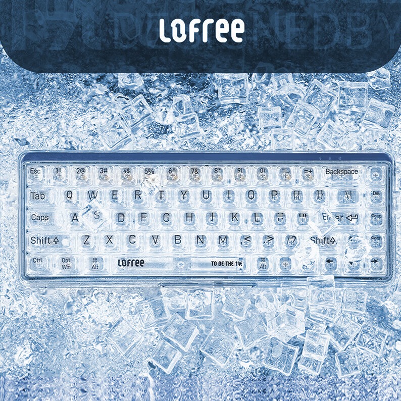 每周秒杀.洛斐 LOFREE1%透明机械键盘 白光版透明色