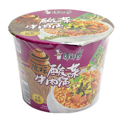 【康师傅】酸菜牛肉桶面125g