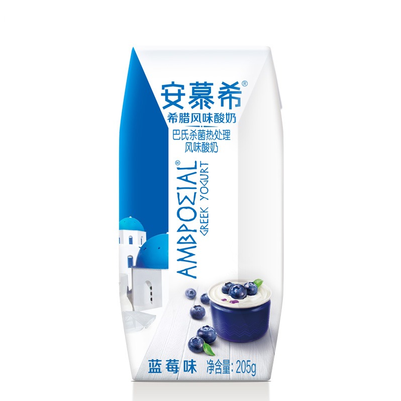 【伊利】安慕希希腊酸奶 蓝莓味 205g*12瓶
