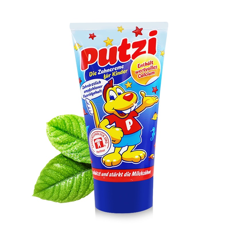 福启新岁母婴区··德国putzi宝儿滋 儿童可吞食草莓牙膏50ml