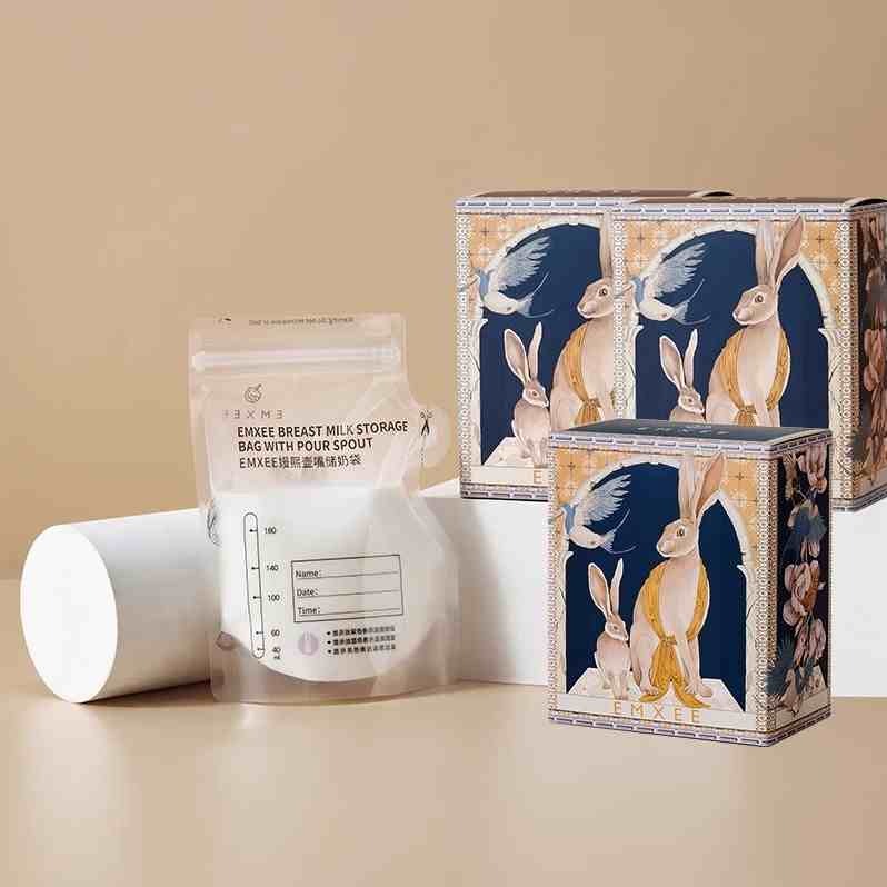 每周秒杀.嫚熙储奶袋母乳保鲜袋便携一次性小容量存奶袋180ml*2盒（60片）