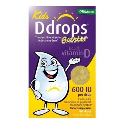 加拿大Ddrops滴卓思婴幼儿维生素D3滴剂 600IU 2.8ml 有机 偏远地区(含新疆、西藏、内蒙古、甘肃、青海、宁夏)不发货