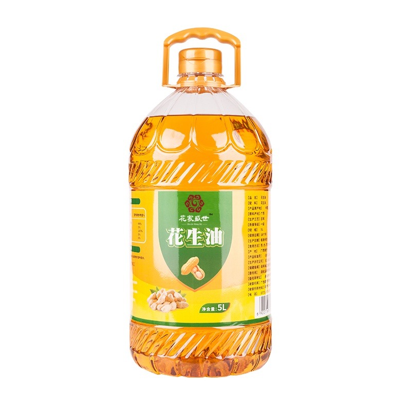 每周秒杀.花家盛世 浓香花生油5L 优质原料 保质期18个月