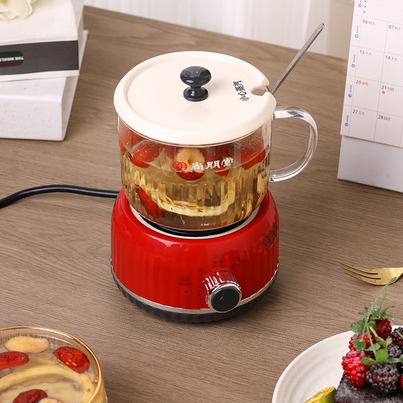 每周秒杀.尚朋堂养生杯液体加热器热水壶杯S-YS063AP/复古红