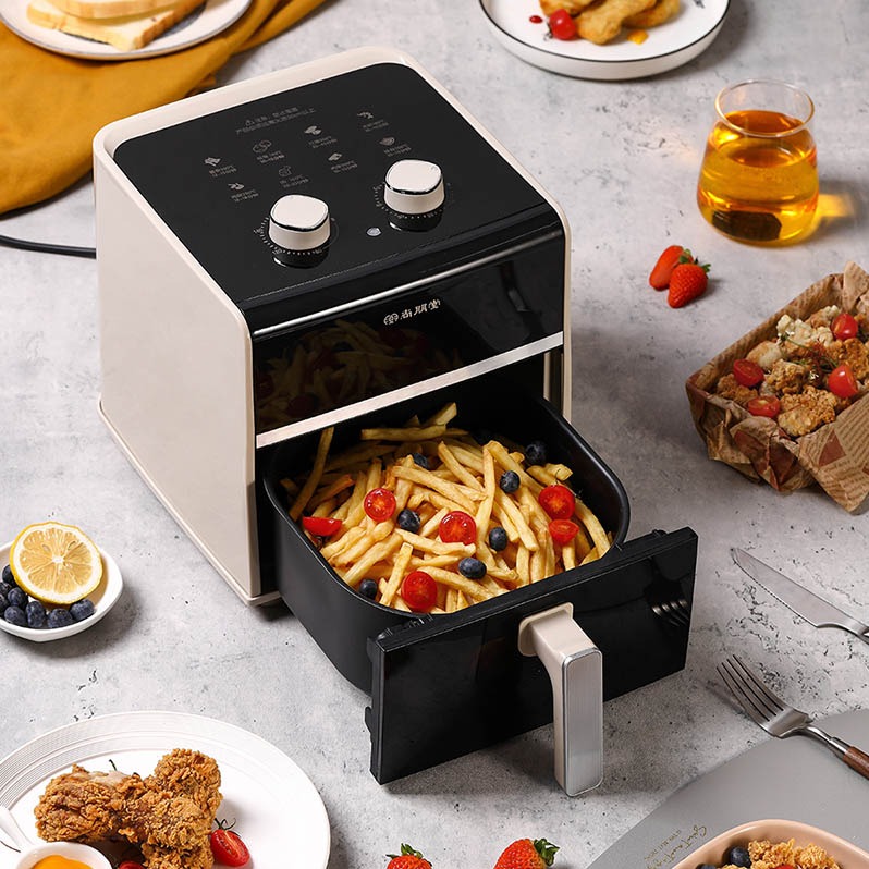 每周秒杀.尚朋堂空气炸锅SPT-KZ0412A-D03榛果灰