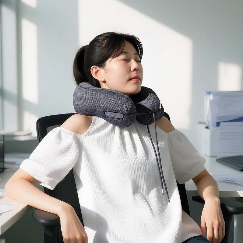 每周秒杀.德国蓝宝 BLAUPUNKT颈部按摩器护颈按摩仪BP-AM372D/凌空灰