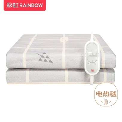 每周秒杀.彩虹双温双控化纤印花双人电热毯1.8*1.5米 XL1352