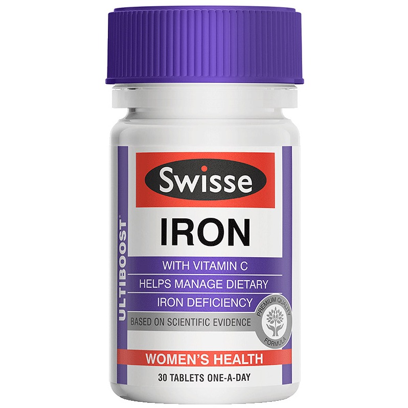 每周秒杀.【香港直邮】Swisse Iron补铁片30粒铁元素片缺铁性贫血补血 新旧包装随机发
