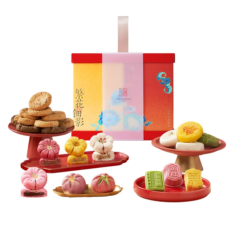 每周秒杀.南宋胡记宋钿风华礼包   荷花酥定胜糕小桃酥春茶饼玉桂饼茉白酥