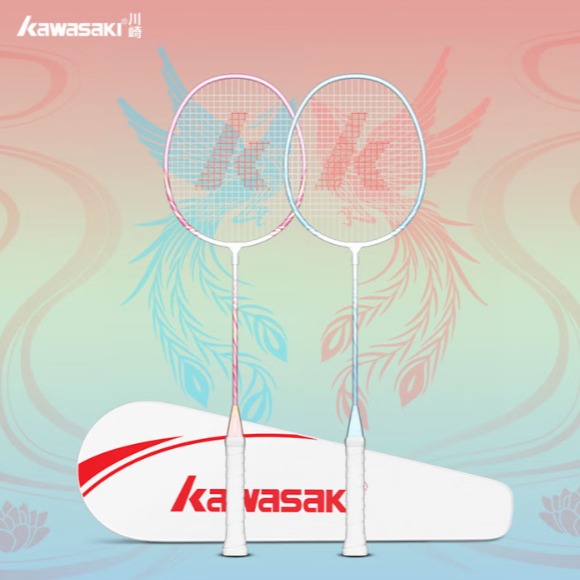 每周秒杀.川崎（KAWASAKI） 鸾凤鸳鸯羽毛球对拍蓝粉色偏远地区(含新疆、西藏、内蒙古、甘肃、青海、宁夏、海南)不发货