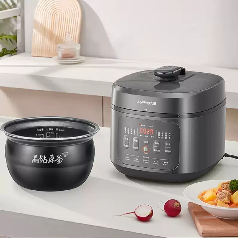 每周秒杀.九阳 电压力锅蓝钻厚釜一锅双胆叠胆设计6L大容量 Y-60H200