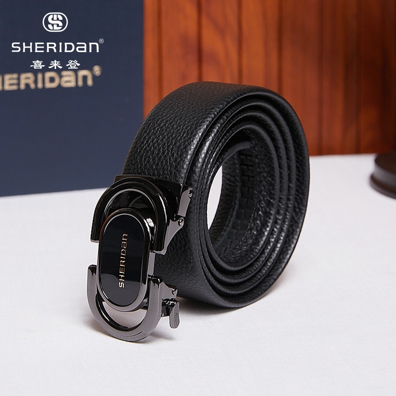 SHERIDAN喜来登头层牛皮自动扣皮带NL250359S偏远地区（含海南、新疆、西藏、内蒙古、甘肃、青海、宁夏）不发货
