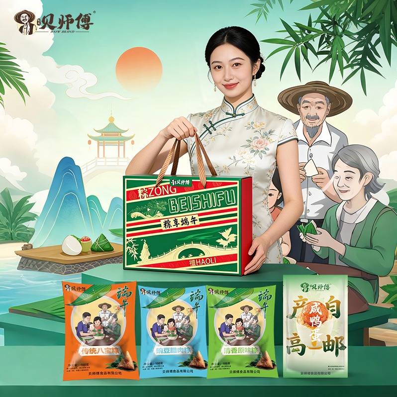 每周秒杀.贝师傅粽享端午粽子礼盒1040g偏远地区（含海南、新疆、西藏、内蒙古、甘肃、青海、宁夏）不发货