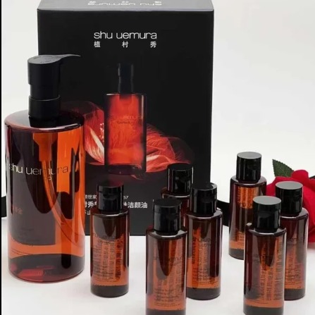 每周秒杀.新店一般贸易植村秀 琥珀卸妆油一拖七 卸妆油450ml+50ml*7