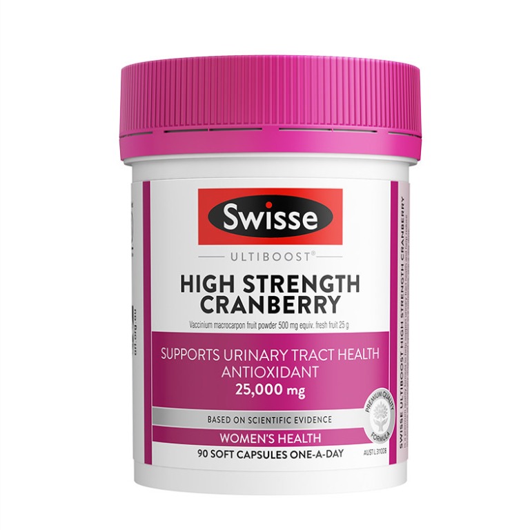 【香港直邮】Swisse 斯维诗高浓度蔓越莓胶囊  90 粒