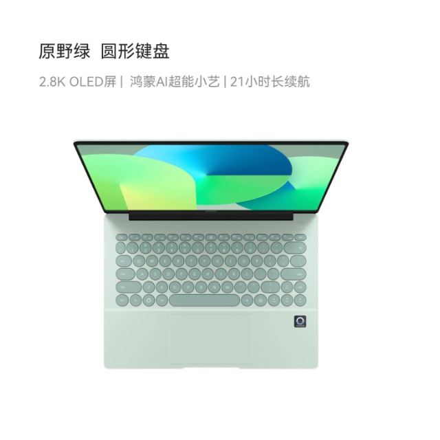 华为MateBook 14 鸿蒙版 笔记本电脑 原野绿 麒麟X90 120Hz 32GB/1TB